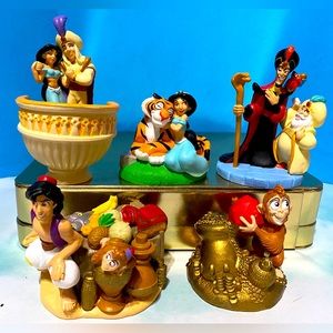 DISNEYS ALADDIN VTG 90s LIL CLASSICS PVC FIGURES DISNEY STORE EXCLUSIVE SET OF 5